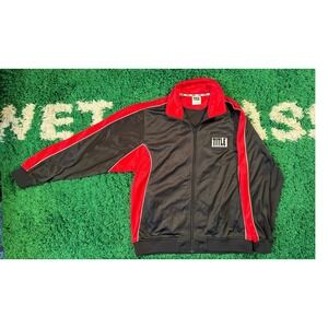 Title Boxing Track Jacket Mens M Black Red Like New Full Zip Athletic Warm Up